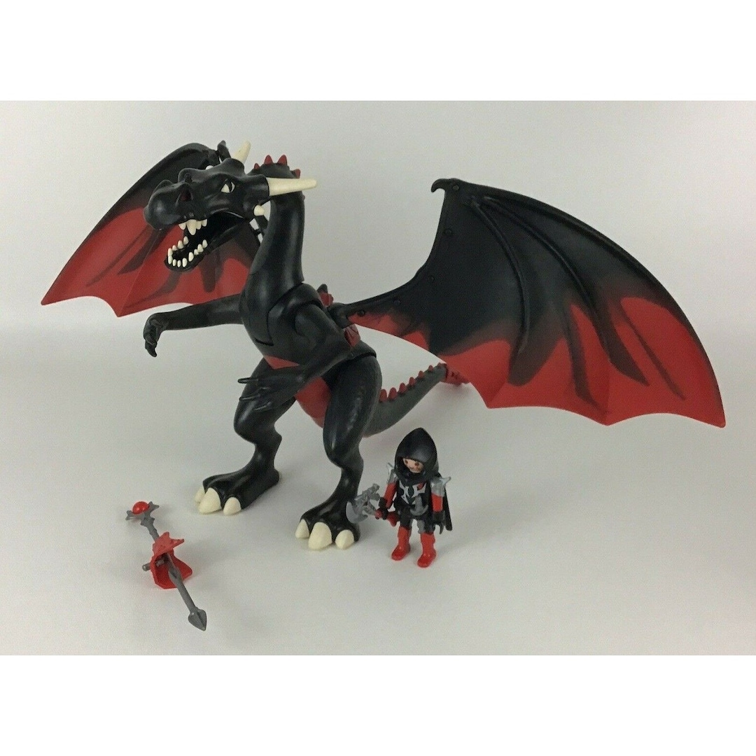 Playmobil 4838 Dragon Land Giant Red Black LED Dragon Complete With Figure  -  Sweden