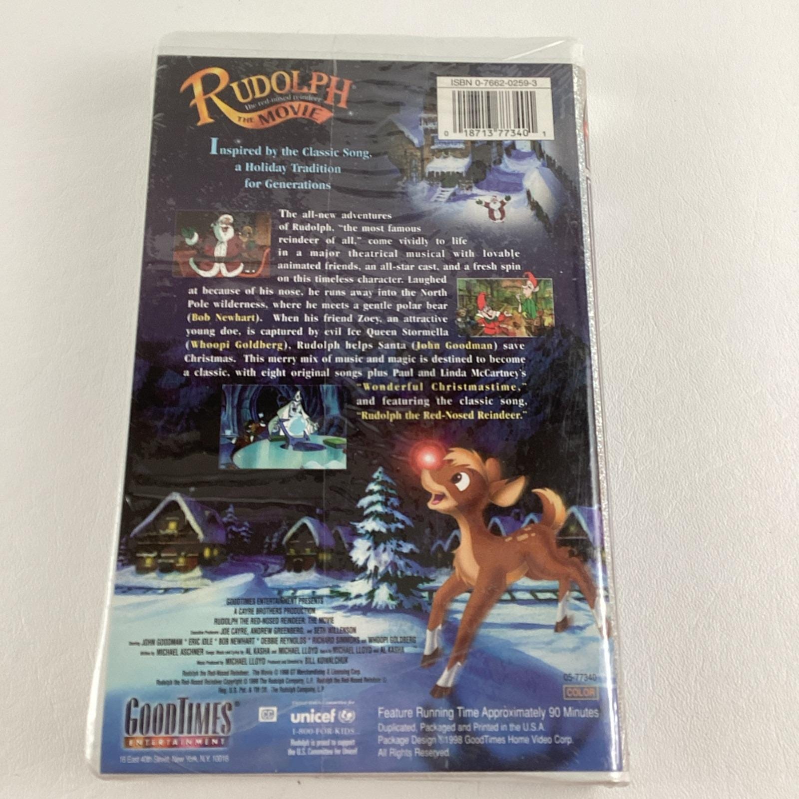 Rudolph Red Nosed Reindeer the Movie VHS Tape Animated Musical Sealed ...