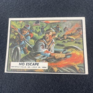 1962 Topps Cisofi War News Card #71 NO EXCAPE Vintage 60s Trading Cards