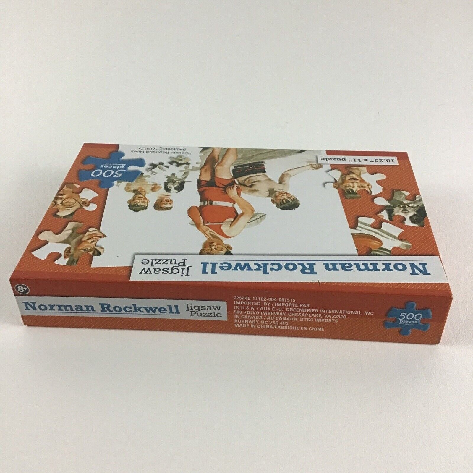 Norman Rockwell Jigsaw Puzzle 500 Piece Cousin Reginald Goes Swimming ...