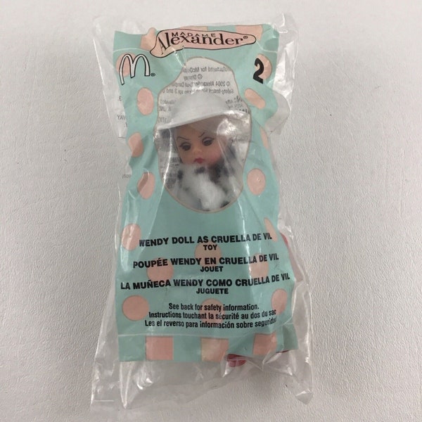 Madame Alexander Doll McDonald's Wendy As Cruella De Vil Vintage 2004 New