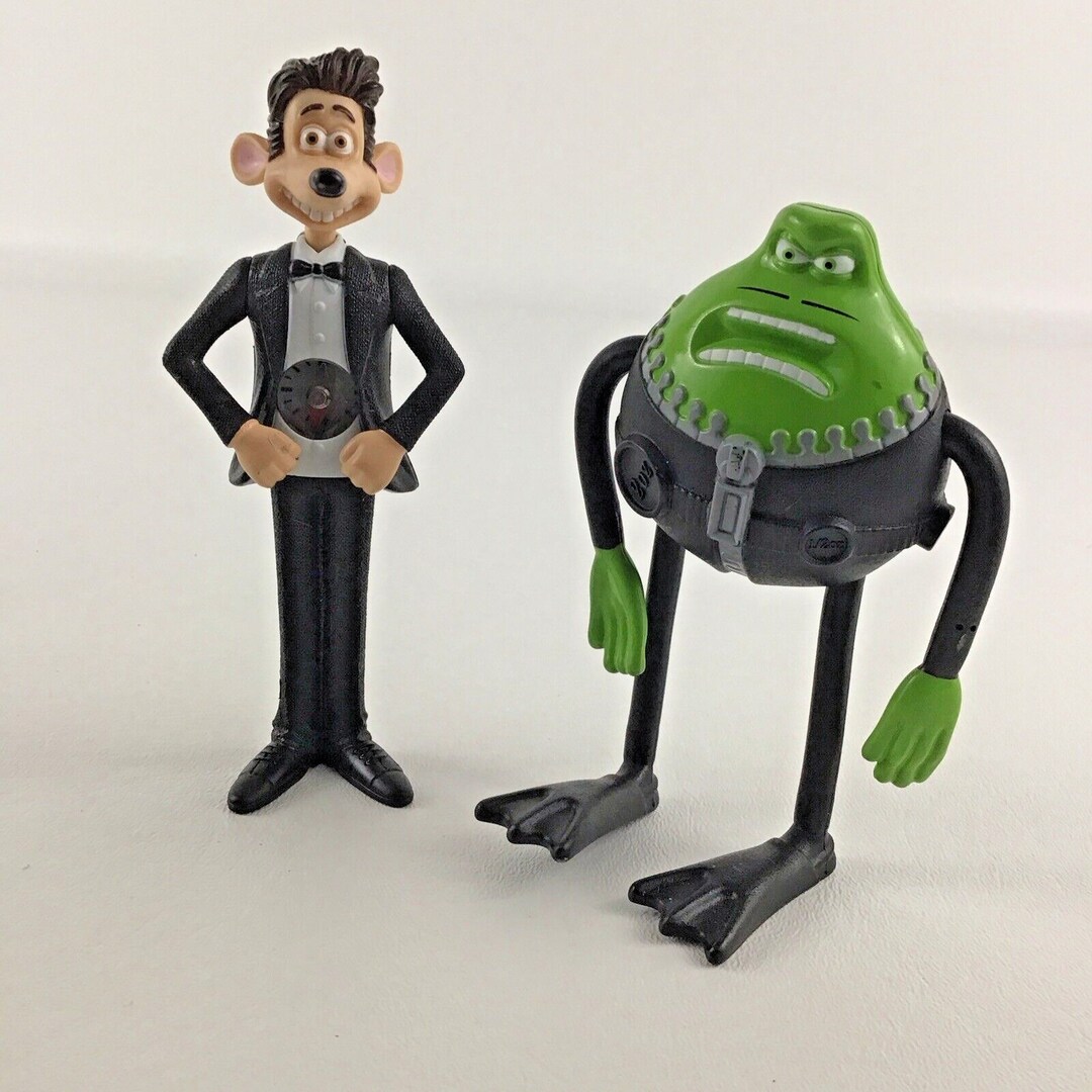 Flushed Away Movie Mcdonald's Happy Meal Toy Le Frog Roddy Action