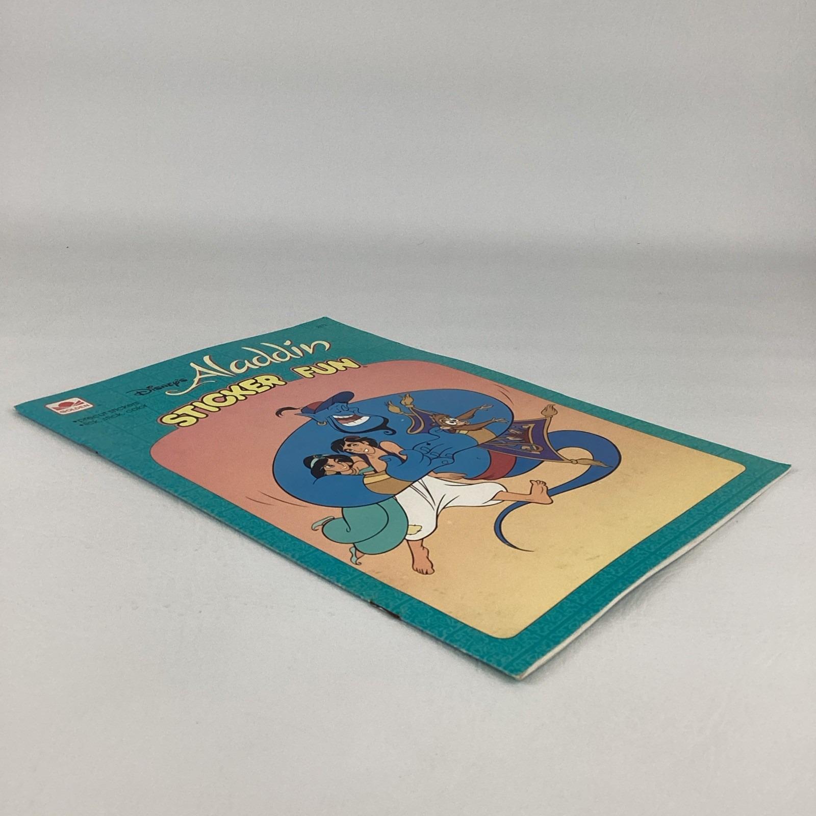 Disney Aladdin Sticker Fun Coloring Book Golden Vintage 1992 90s ...