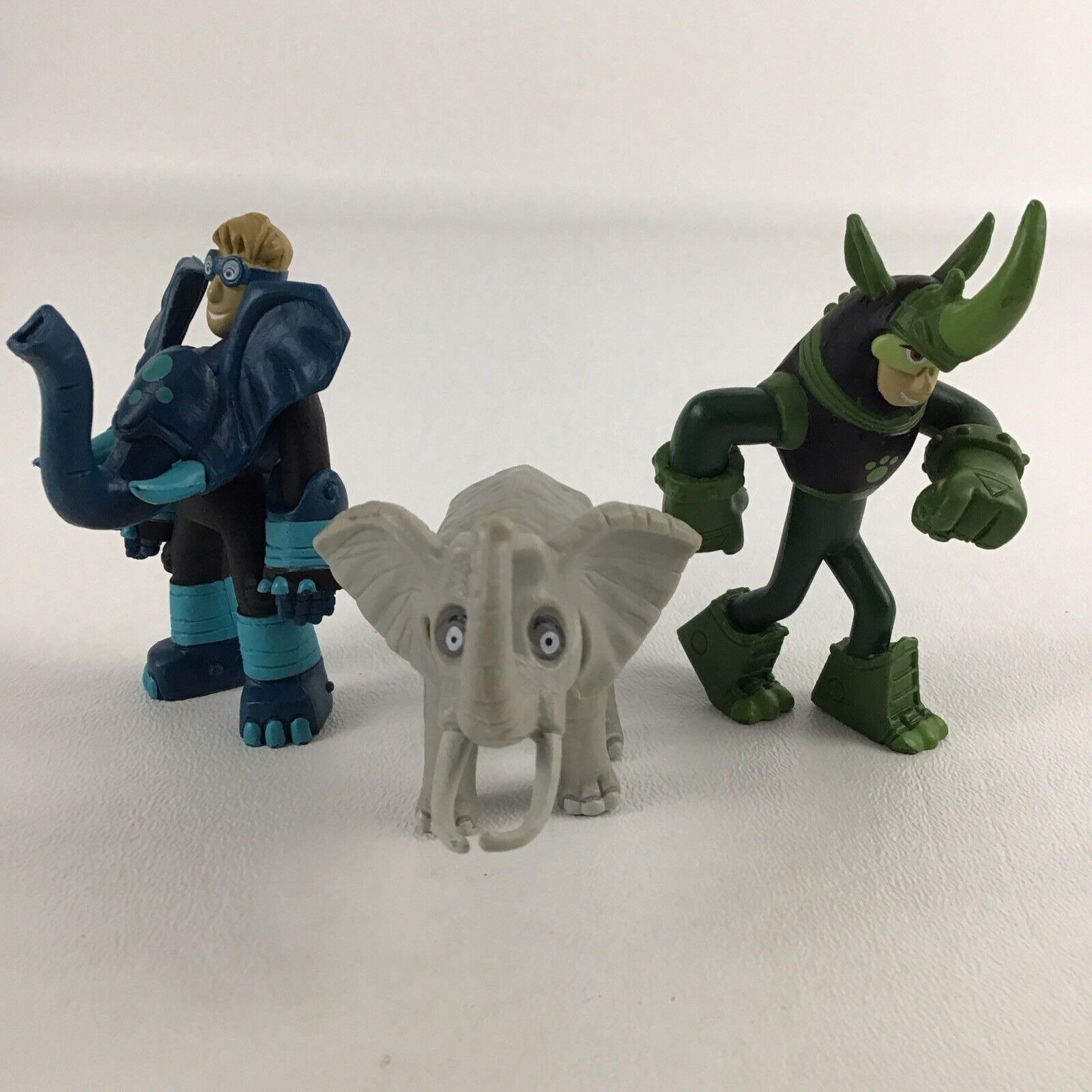Wild Kratts Creature Power Chris Rhino Martin Elephant Figures 3pc