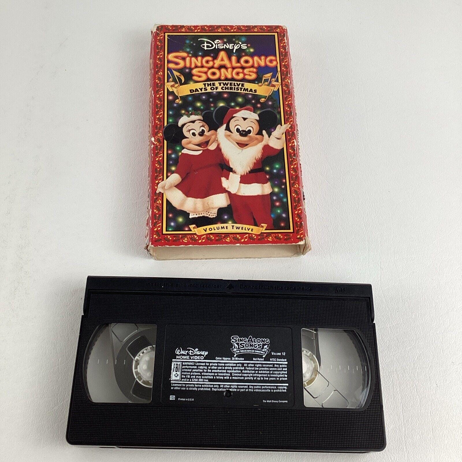 Disney Sing Along Songs VHS Tape Twelve Days of Christmas