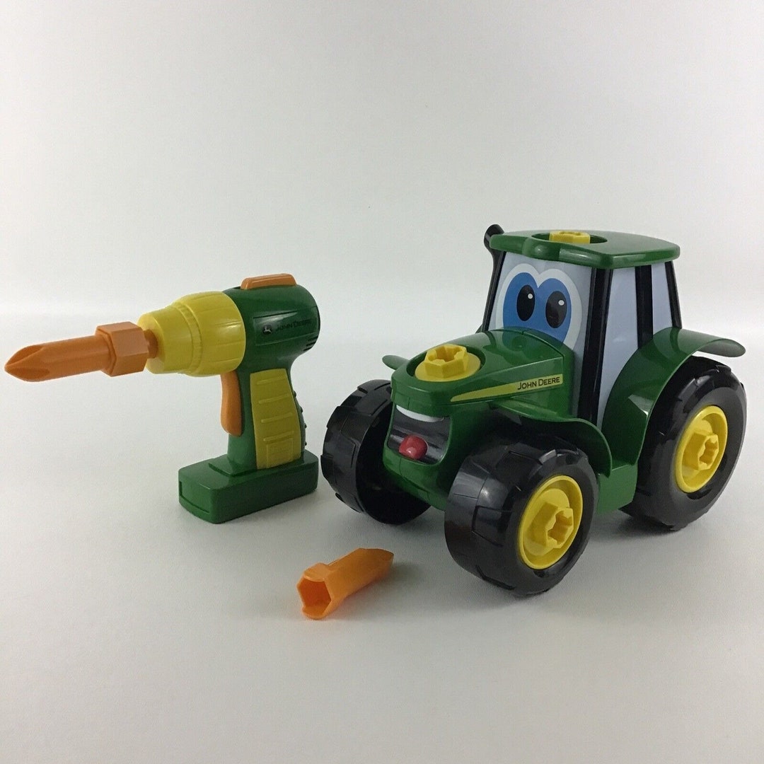 Tomy John Deere Build A Buddy Johnny Tractor Take Apart Toy Vehicle Green  Drill 