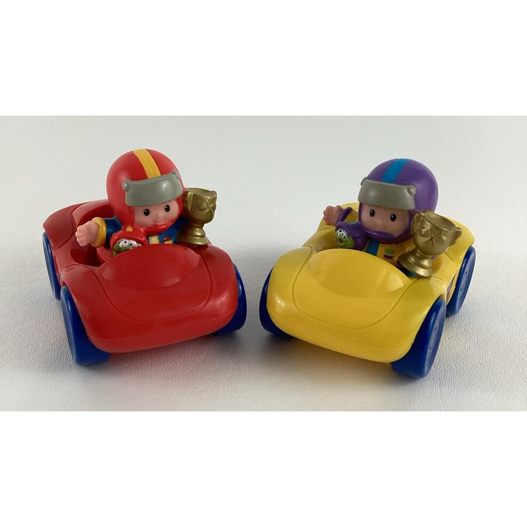 Fisher Price Little People Race Car Driver With Figures Push Along ...