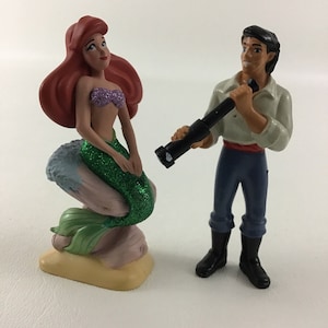 Disney Princess The Little Mermaid PVC 3.5&quot; Figures Topper Lot Ariel Eric Toy