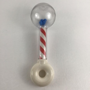 Johnson & Johnson Clear Shaker Rattle Child Developmental Baby Toy Vintage 80s