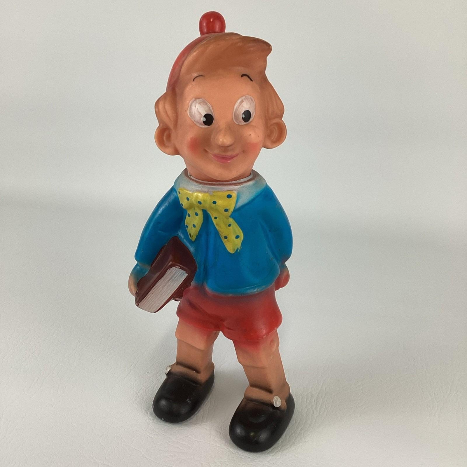 Figurine Pinocchio Vintage Type "Pouet Squeeze" - Occasion - Jouet Ancien à Presser