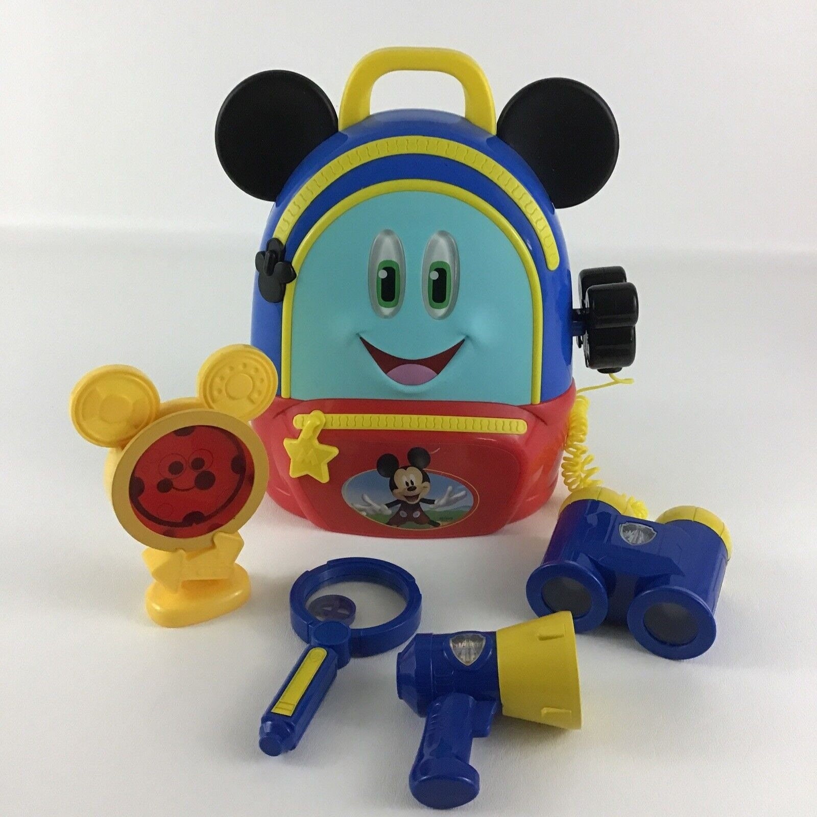Disney Junior Mickey Mouse Funhouse Adventures Backpack, 5 Piece Pretend  Play Set with Lights and Sounds Accessories, Officially Licensed Kids Toys