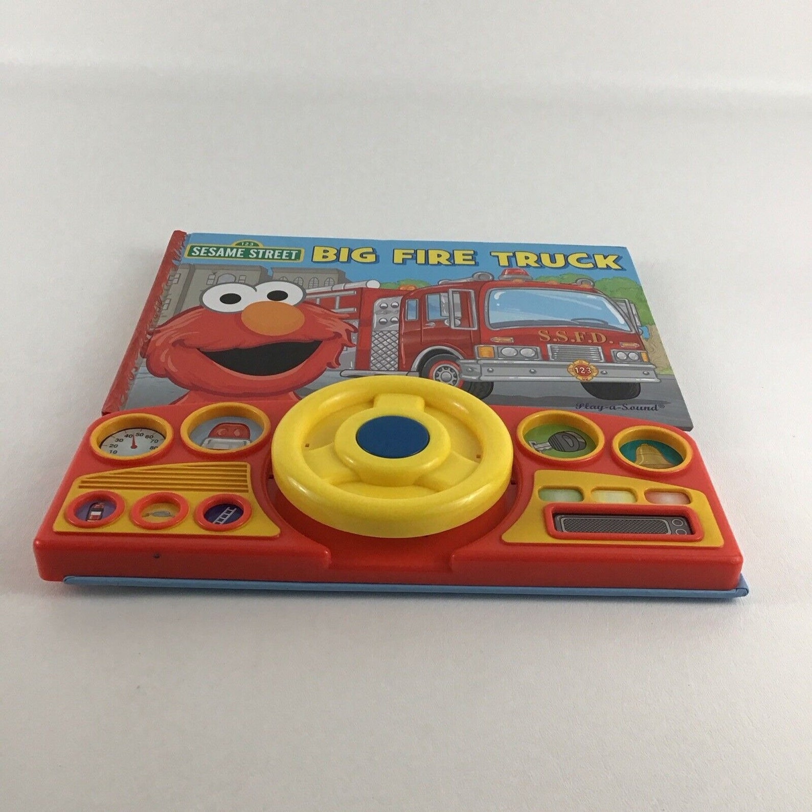Elmo Fire Engine Sesame Street Play A Sound Hardcover Book Big Fire Truck Elmo Red ...