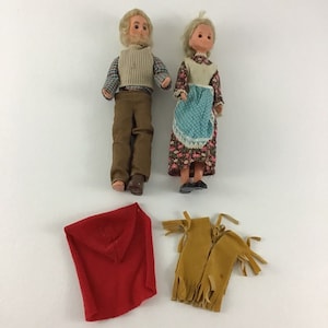 Sunshine Family Dollhouse Grandma Grandpa Grandparents Dolls Outfit Vintage 1973