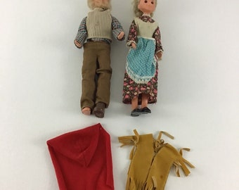 Sunshine Family Dollhouse Grandma Grandpa Grandparents Dolls Outfit Vintage 1973