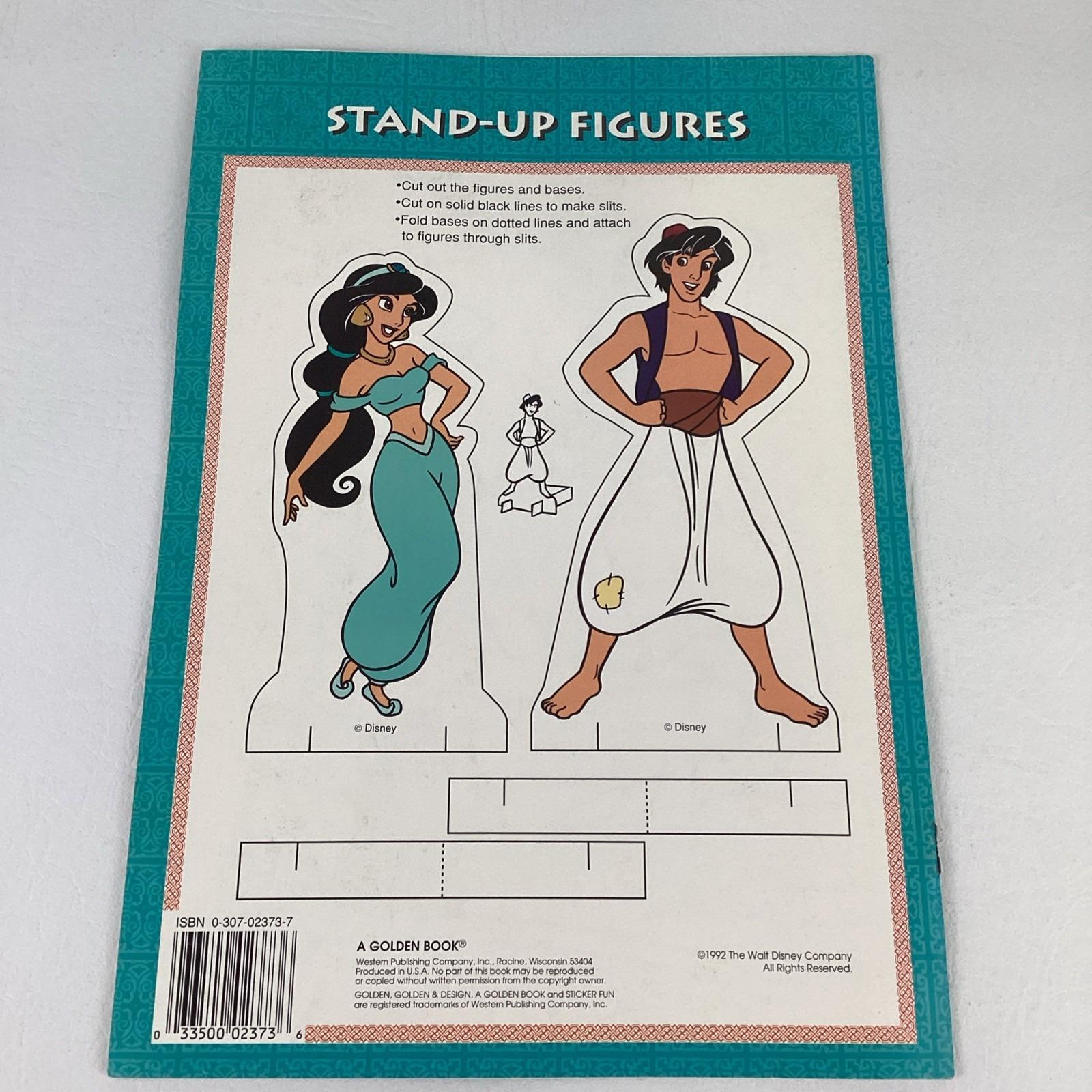Disney Aladdin Sticker Fun Coloring Book Golden Vintage 1992 90s ...