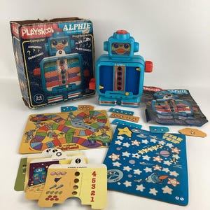 Playskool Alphie Das elektronische Roboter Computer Programmierte Spiel Jahrgang 1978 Spielzeug