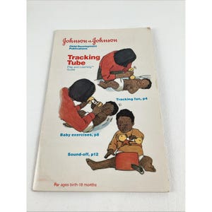 Johnson & Johnson Tracking Tube Child Development Toy Guide Book Vintage 1980