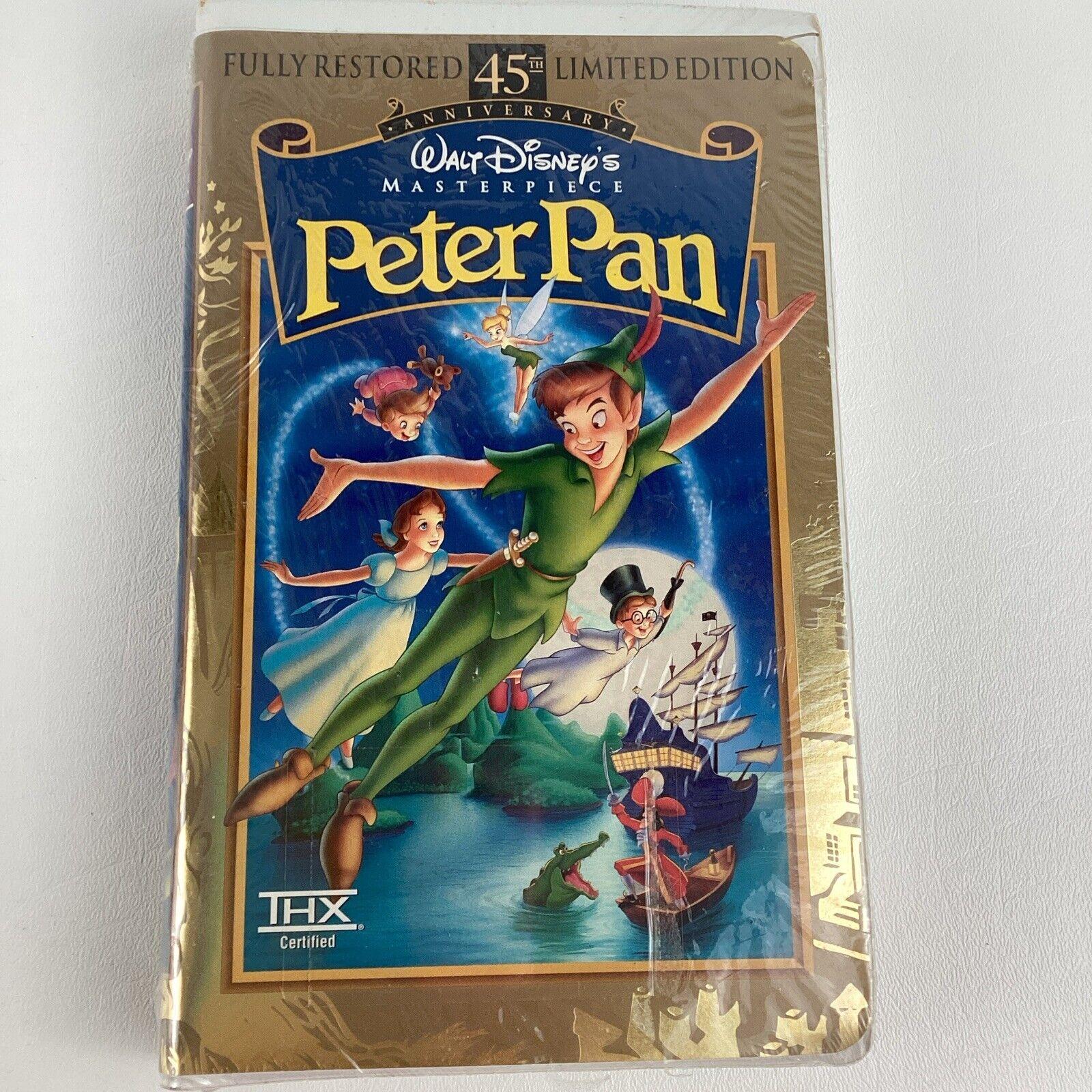 Walt Disney Masterpiece Peter Pan VHS Tape 45th Anniversary