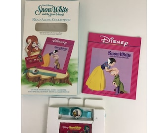 Disney Snow White Read Along Collection Storybook Audio Cassette Watch Vintage
