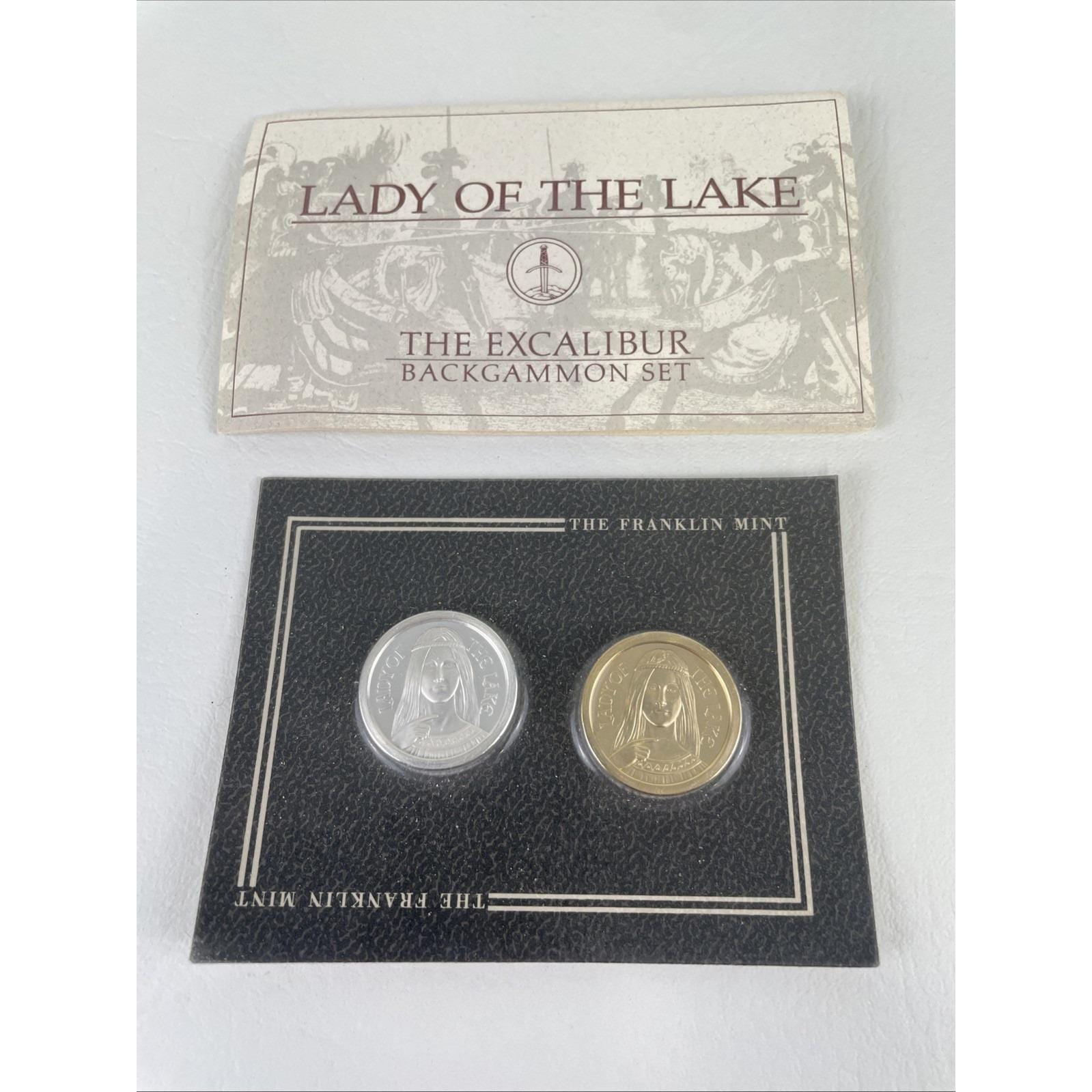 Lady of the Lake Vintage Franklin Mint Excalibur Backgammon 1986