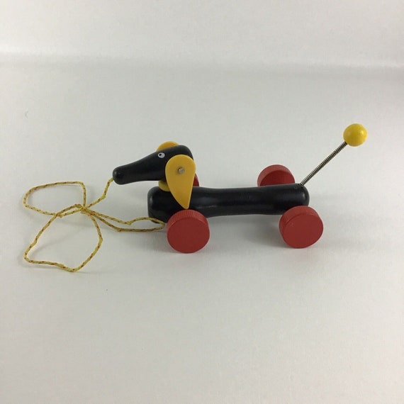 Brio Dachshund Wooden Pull Along Toy Child Toy Puppy Dog Unique