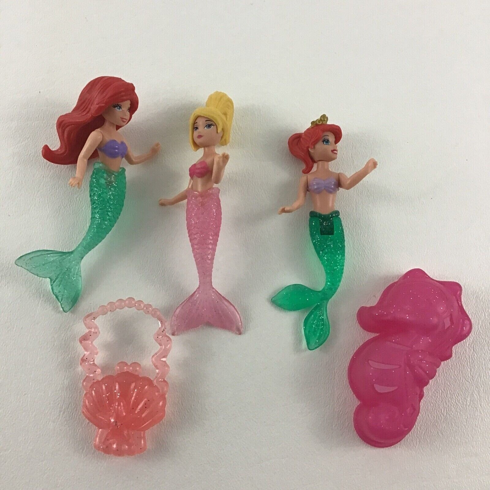 Disney Princess Ariel The Little Mermaid Sister Polly Pocket Doll Figure Lot Toy