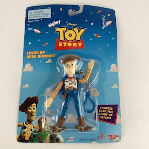 Thinkway Toy Story Sheriff Woody Light Up Mini Buddies Clip Vintage 90s New