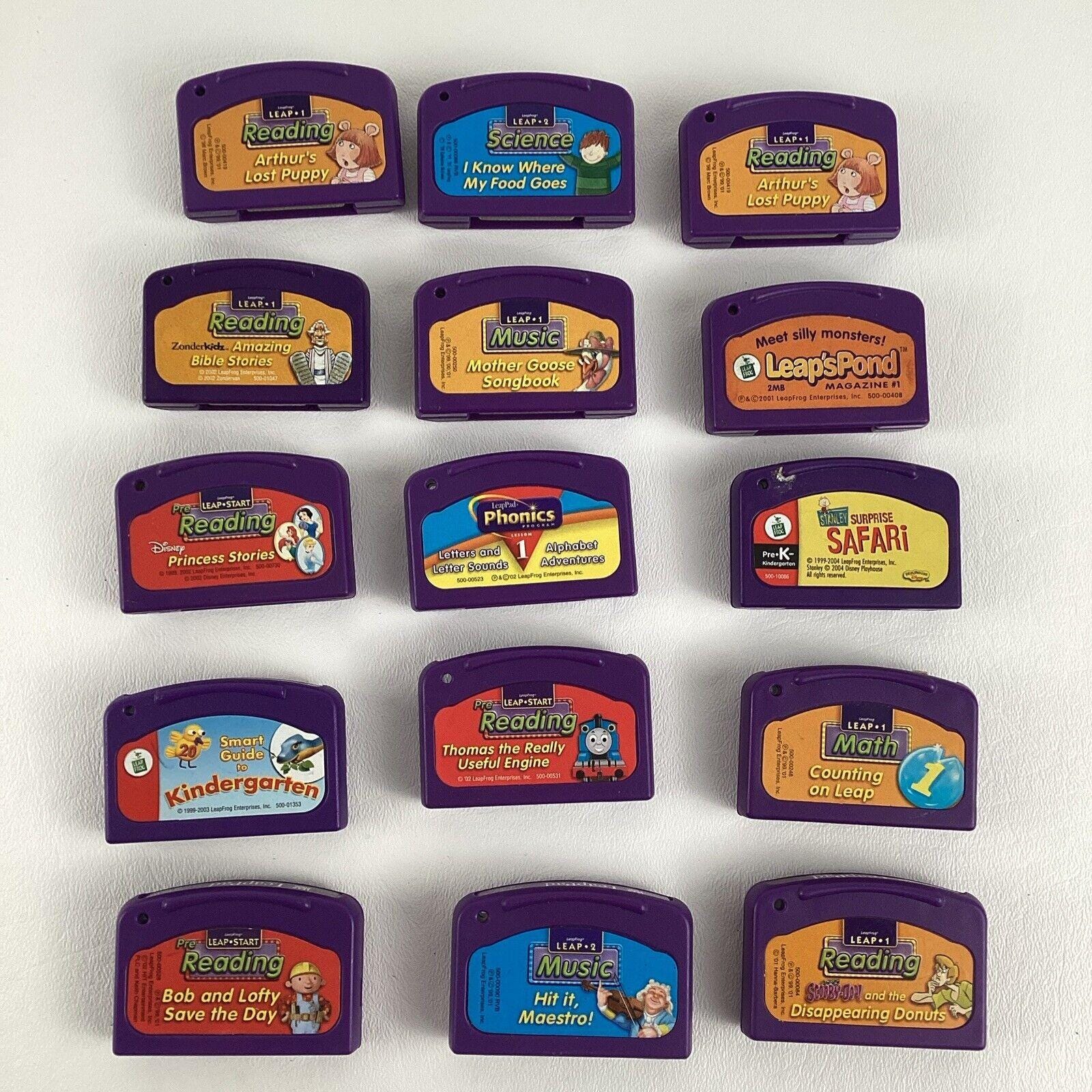 Leap Frog Game Cartridge Lot Leap Pad Thomas Arthur Scooby Doo