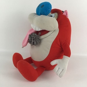Nickelodeon Ren & Stimpy Pull String Talking 14" Plush Toy Vintage 1992 Mattel