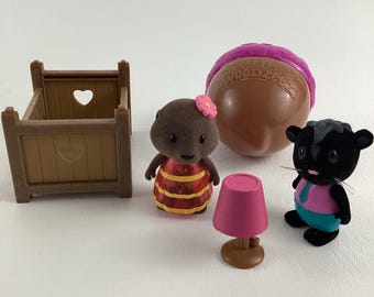 Li'l Woodzeez Bobblehead Figures Flocked Animal Honeysuckle Hollow