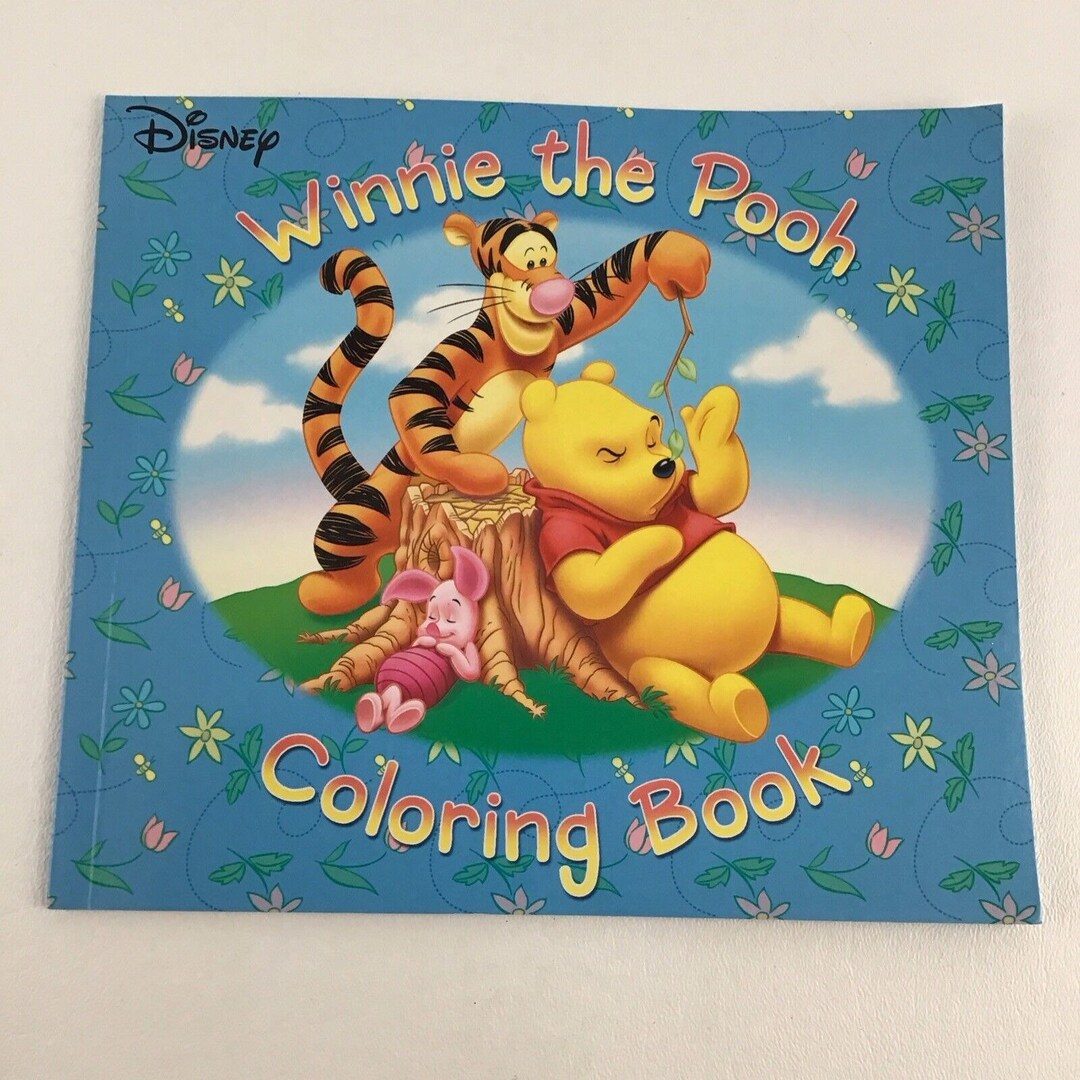 Disney Winnie the Pooh Coloring Book Paperback Piglet Tigger Vintage ...