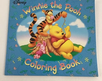Disney Winnie The Pooh Coloring Book Paperback Piglet Tigger Vintage 2004