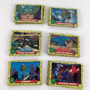 Topps Teenage Mutant Ninja Turtles Trading TMNT-kaarten Vintage 1989 80s Enorm lot