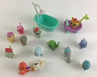 Lot De 6 Figurines Petshops N°13 - Figurines Animaux Pour Collection Ou Jeu