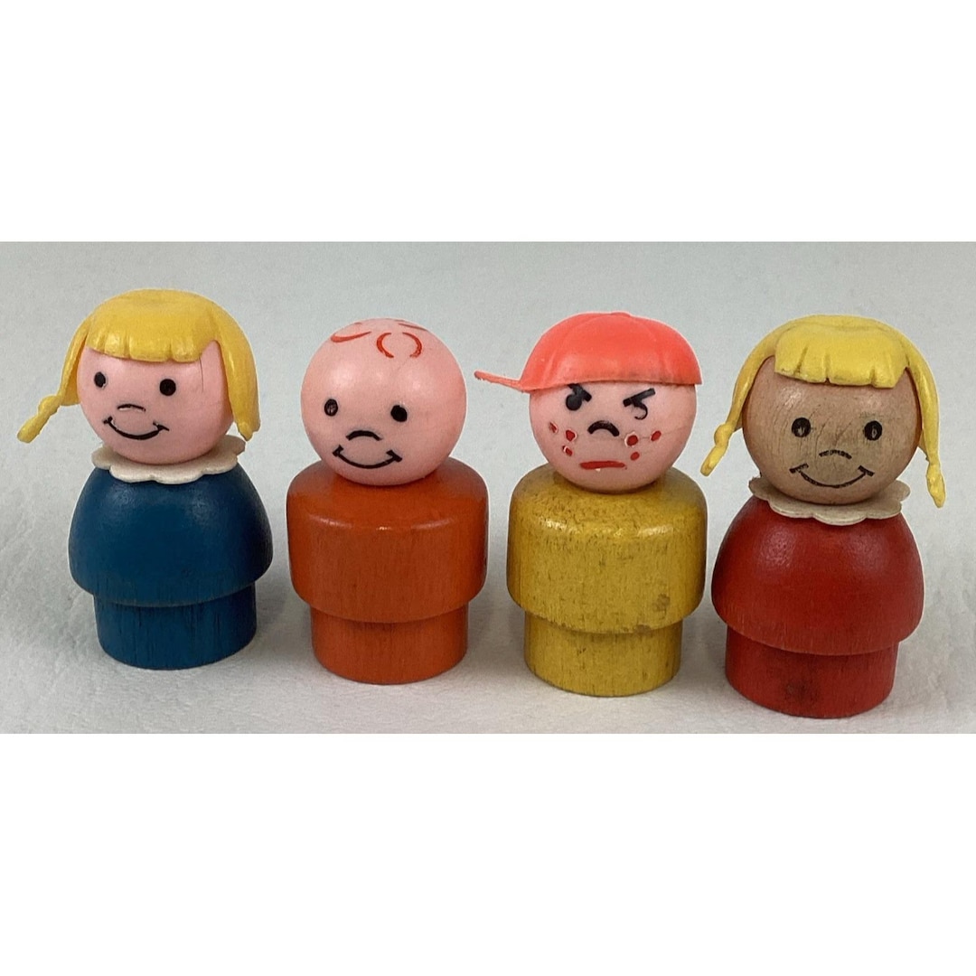 Fisher Price Play Family Little People Wooden Kids Child Figures Lot ...