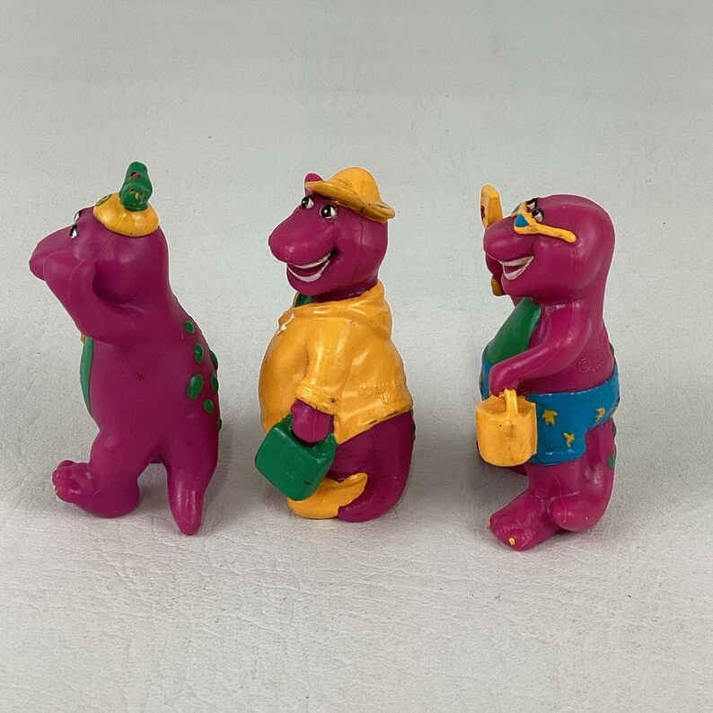 Barney Purple Dinosaur Figures PVC Raincoat Sports Fan Beach Day ...