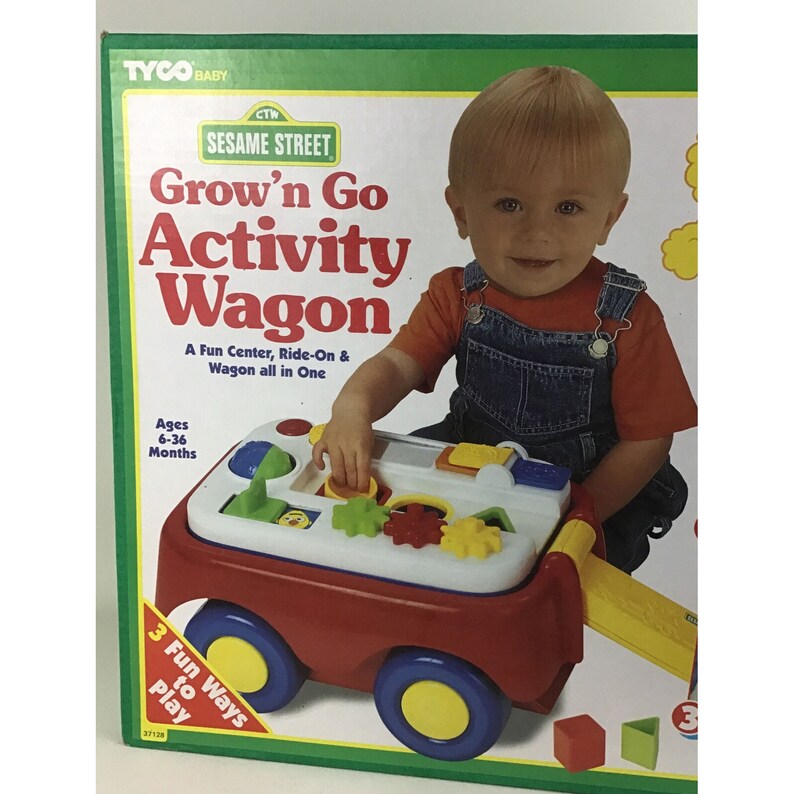 Sesame Street Grow N Go Activity Wagon Tyco Baby Toy Ride on - Etsy