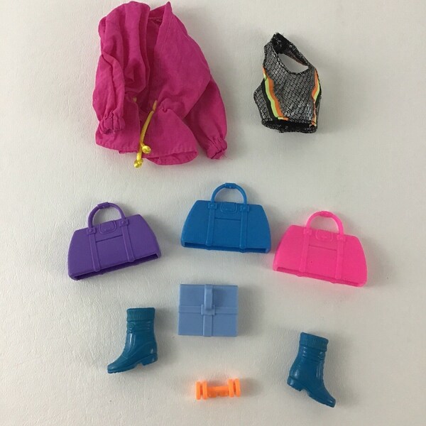 Barbie Doll Clothing Accesories Wind Breaker Shoes PursesVintage 1990's