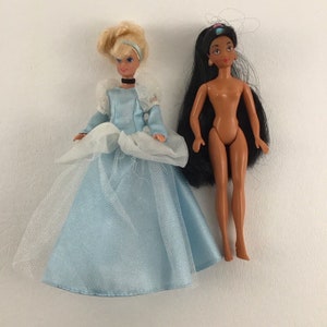 Disney Princess Vintage 90s Cinderella Doll Aladdin Princess Jasmine Figures Lot