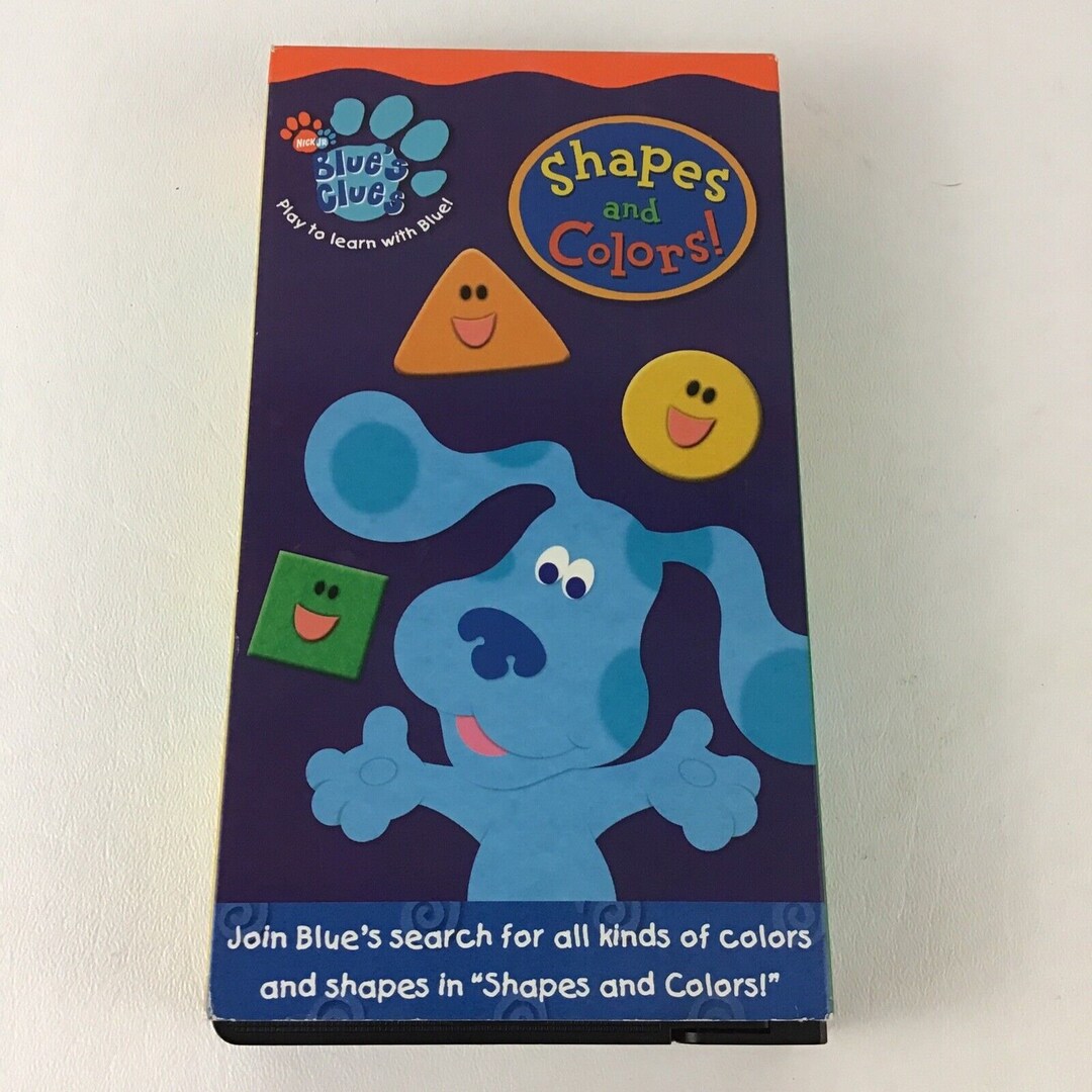 Blue's Clues Shapes and Color VHS Tape Play Learn With Etsy