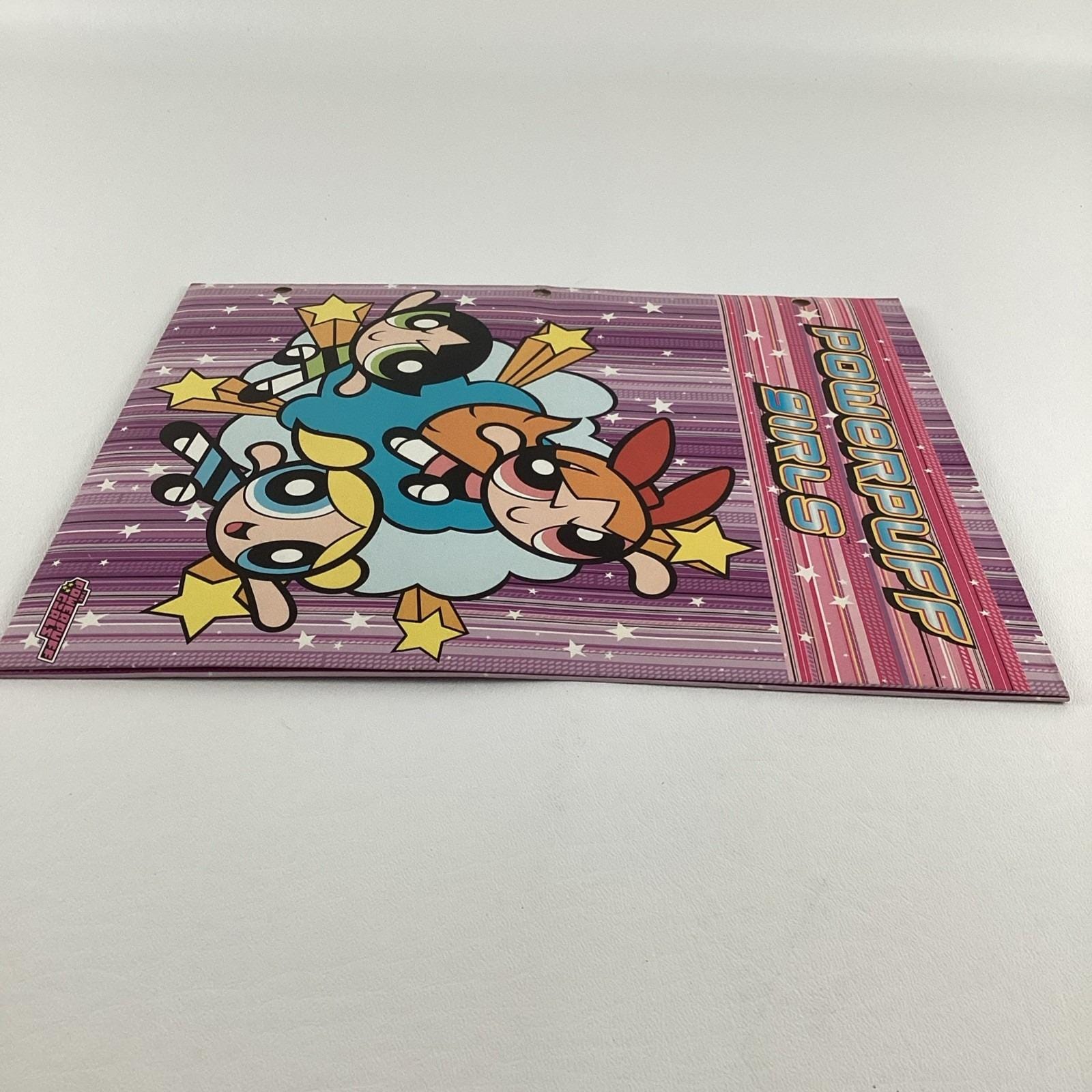 Powerpuff Girls 3 Hole Pocket Folder School Supply Vintage  display picture 1