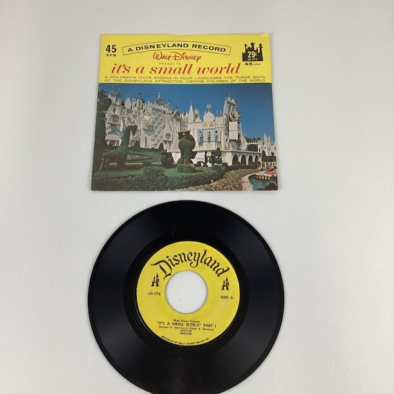 Walt Disney It's A Small World Vinyl Record 45 RPM Children Choir