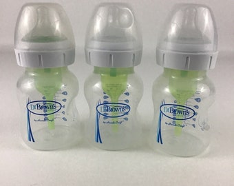 Dr Brown's Natural Flow Anti Colic Baby Bottles Internal Vent System 5oz Lot