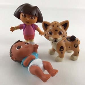 Dora The Explorer Jumbo 5" Figures Diego Baby Jaguar Baby Brother Toy Lot Mattel