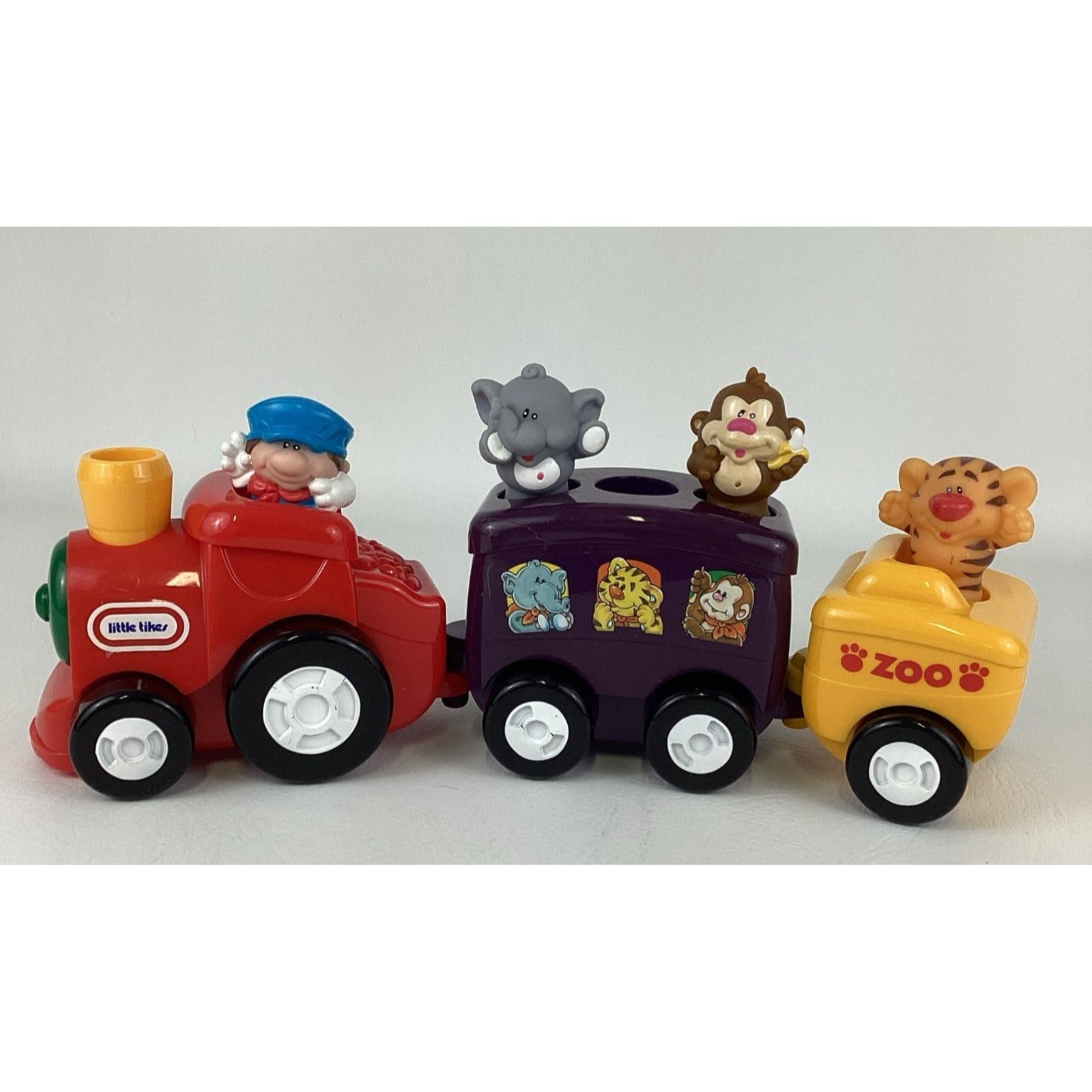 Little Tikes Animal Zoo Train Sound Effects Conductor Figures Toy