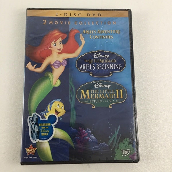 Disney Little Mermaid II DVD 2 Movie Ariel's Beginning Return To The Sea SEALED