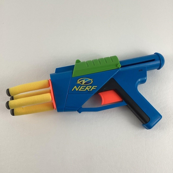 Nerf 4 Shot Revolver Soft Dart Blaster Gun W Darts Larami Vintage
