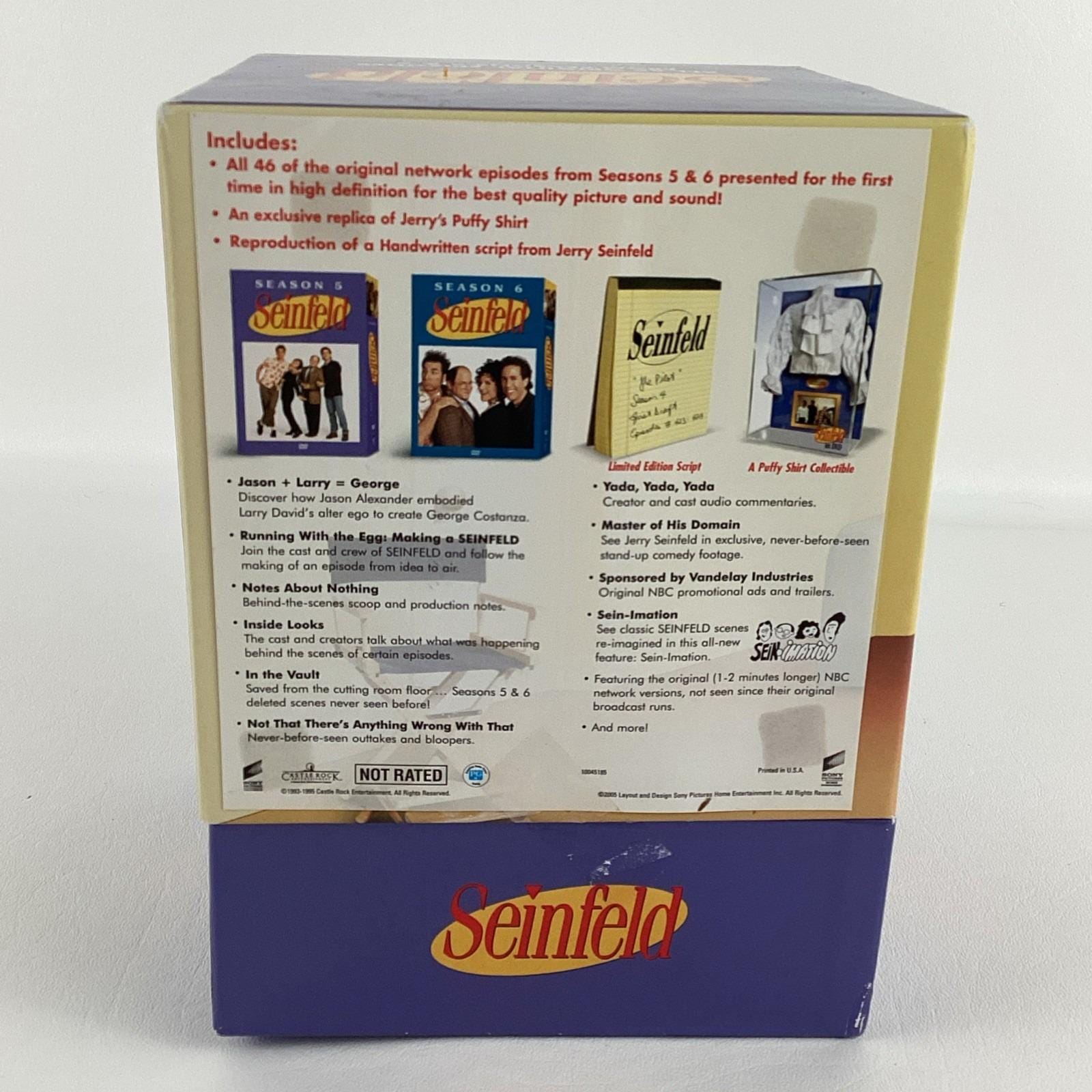 Seinfeld DVD Gift Set Season 5 & 6 the Puffy Shirt Museum