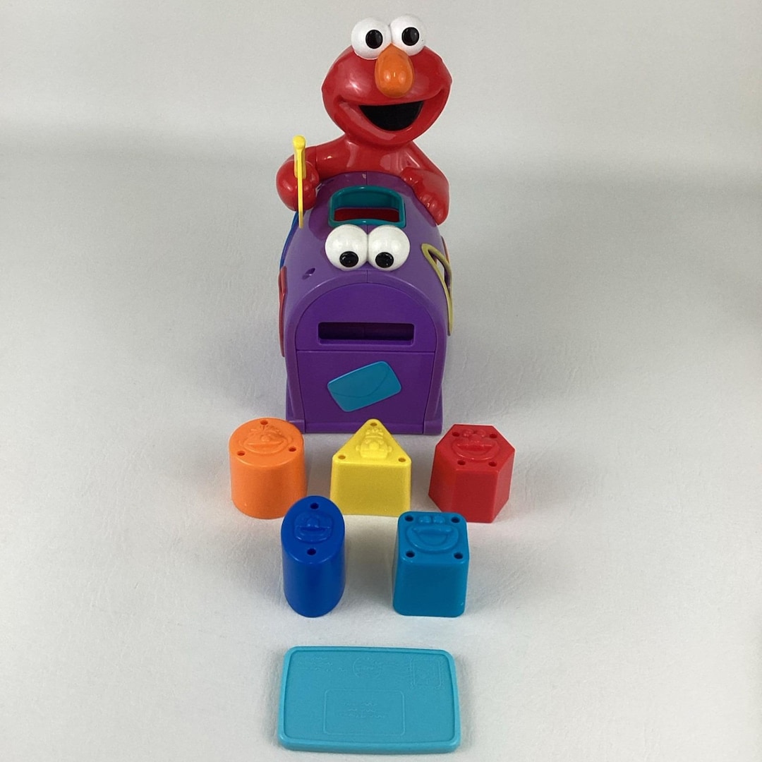 Bloques clasificadores de formas de buzón de Elmo de Barrio Sésamo