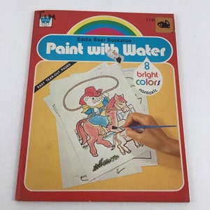 Whitman Eddie Bear Buckaroo Paint With Water Book Tear Out Pages Vintage 1980